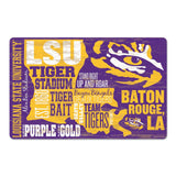 LSU Tigers Sign 11x17 Wood Wordage Design-0