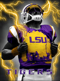 LSU Tigers 3D Art Print 12x16 Super Player-0