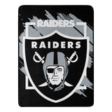 Las Vegas Raiders Blanket 46x60 Micro Raschel Dimensional Design Rolled