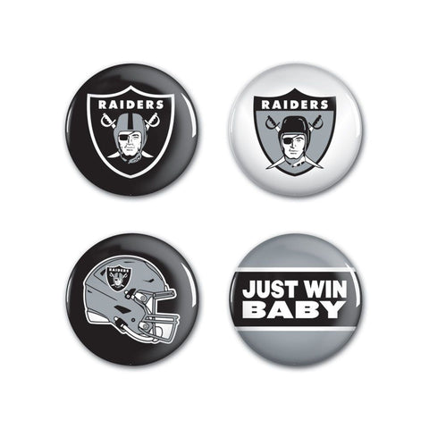 Las Vegas Raiders Buttons 4 Pack-0