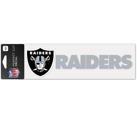 Las Vegas Raiders Decal 3x10 Perfect Cut Wordmark Color-0