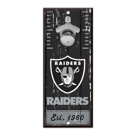 Las Vegas Raiders Sign Wood 5x11 Bottle Opener