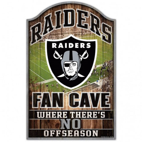 Las Vegas Raiders Wood Sign - 11"x17" Fan Cave Design-0