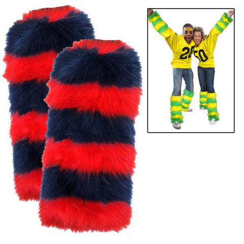 Leg Warmers 2 Pack Navy Blue/Red - Team Fan Cave