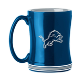 Detroit Lions Coffee Mug 14oz Sculpted Relief Team Color-0