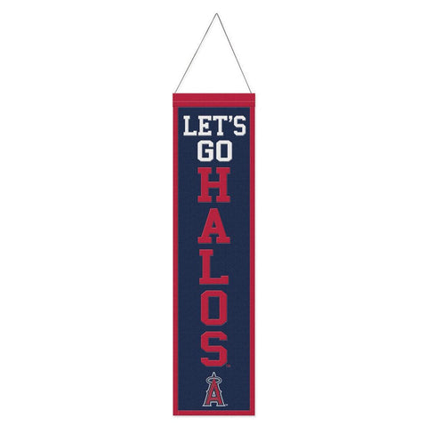 Los Angeles Angels Banner Wool 8x32 Heritage Slogan Design - Special Order
