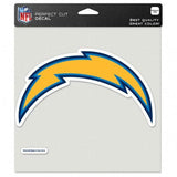 Los Angeles Chargers Decal 8x8 Perfect Cut Color