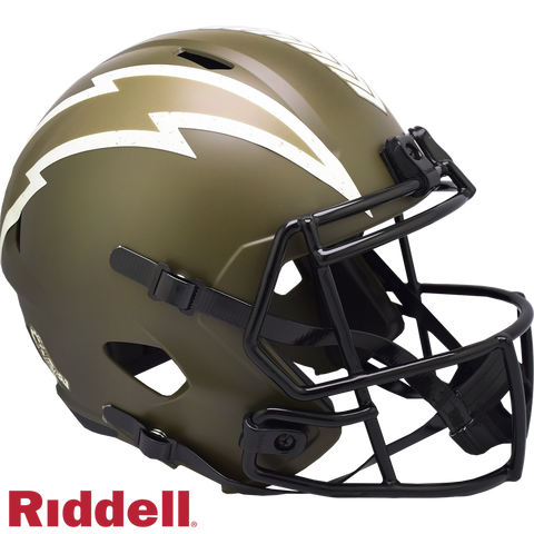 Los Angeles Chargers Helmet Riddell Replica Full Size Speed Style Salute To Service-0