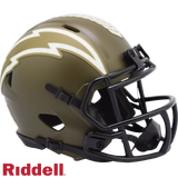 Los Angeles Chargers Helmet Riddell Replica Mini Speed Style Salute To Service-0