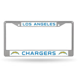 Los Angeles Chargers License Plate Frame Chrome Alternate