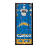 Los Angeles Chargers Sign Wood 5x11 Bottle Opener