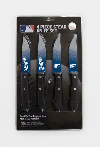 Los Angeles Dodgers Knife Set - Steak - 4 Pack - Team Fan Cave