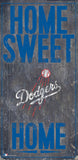 Los Angeles Dodgers Sign Wood 6x12 Home Sweet Home Design - Team Fan Cave