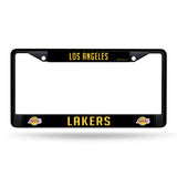 Los Angeles Lakers License Plate Frame Chrome Black - Team Fan Cave