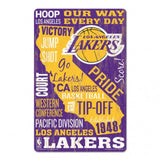 Los Angeles Lakers Sign 11x17 Wood Wordage Design-0