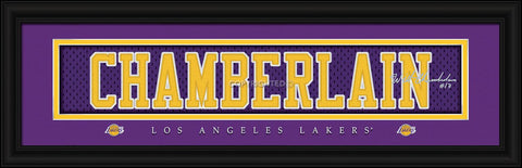 Los Angeles Lakers Wilt Chamberlain Print - Signature 8"x24" - Team Fan Cave