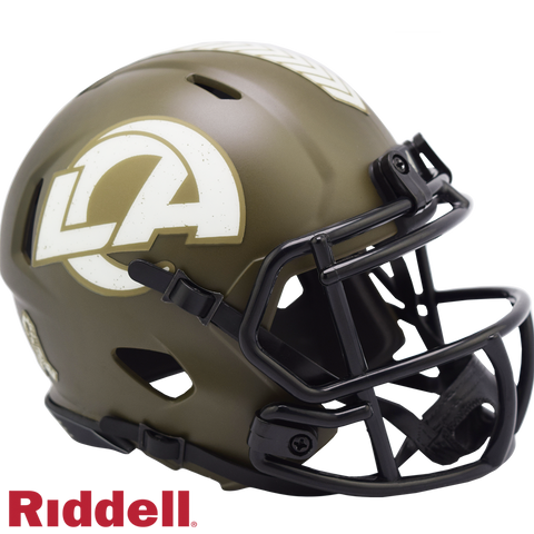 Los Angeles Rams Helmet Riddell Replica Mini Speed Style Salute To Service-0