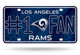 Los Angeles Rams License Plate #1 Fan - Team Fan Cave