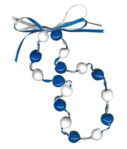 Lucky Kukui Nuts Necklace Royal/White - Team Fan Cave