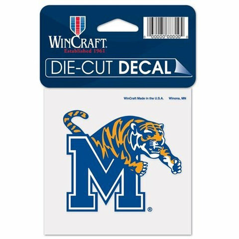 Memphis Tigers Decal 4x4 Perfect Cut Color - Team Fan Cave