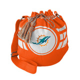 Miami Dolphins Bag Ripple Drawstring Bucket Style - Team Fan Cave