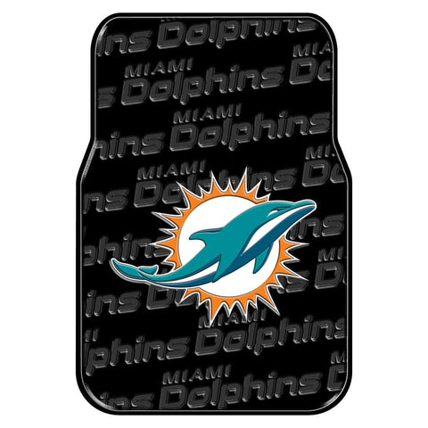 Miami Dolphins Car Mats Heavy Duty 2 Piece Vinyl - Team Fan Cave