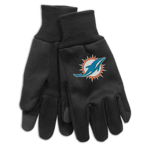 Miami Dolphins Gloves Technology Style Adult Size-0