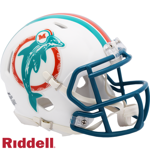 Miami Dolphins Helmet Riddell Replica Mini Speed Style 1980-1996 T/B-0