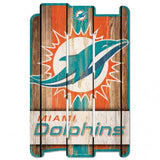 Miami Dolphins Sign 11x17 Wood Fence Style-0