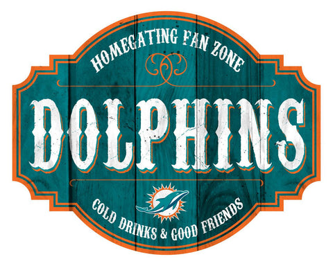 Miami Dolphins Sign Wood 12 Inch Homegating Tavern