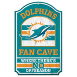 Miami Dolphins Wood Sign - 11"x17" Fan Cave Design-0