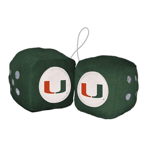 Miami Hurricanes Fuzzy Dice