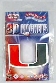 Miami Hurricanes Jumbo 3D Magnet - Team Fan Cave