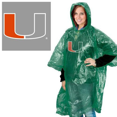 Miami Hurricanes Rain Poncho - Team Fan Cave