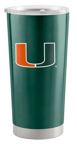 Miami Hurricanes Travel Tumbler 20oz Stainless Steel-0