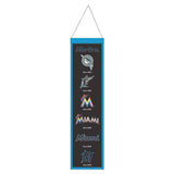 Miami Marlins Banner Wool 8x32 Heritage Evolution Design - Special Order-0