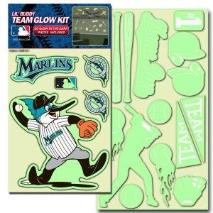 Miami Marlins Decal Lil Buddy Glow in the Dark Kit - Team Fan Cave