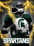 Michigan State Spartans 3D Art Print 12x16 Super Player-0