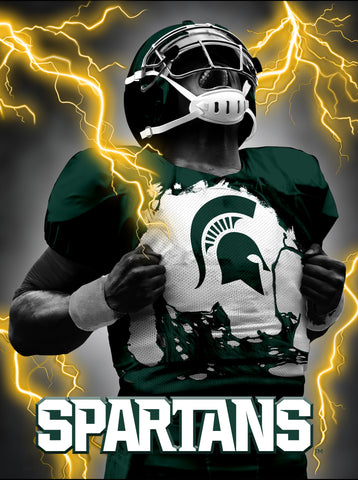 Michigan State Spartans 3D Art Print 12x16 Super Player-0