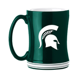 Michigan State Spartans Coffee Mug 14oz Sculpted Relief Team Color-0