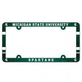 Michigan State Spartans Plastic Full Color License Plate Frame