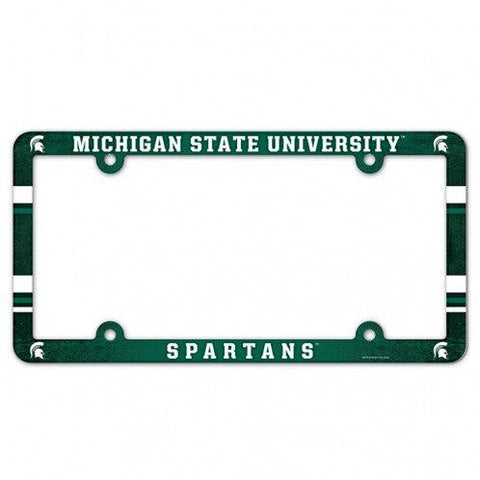 Michigan State Spartans Plastic Full Color License Plate Frame