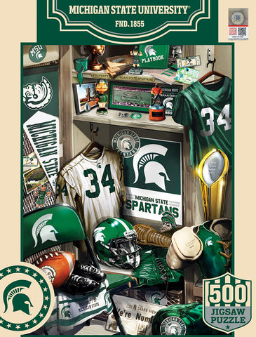 Michigan State Spartans Puzzle 500 Piece Locker Room