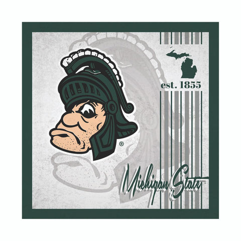 Michigan State Spartans Sign Wood 10x10 Album Design