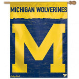 Michigan Wolverines Banner 27x37 Vertical College Vault Design