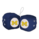 Michigan Wolverines Fuzzy Dice