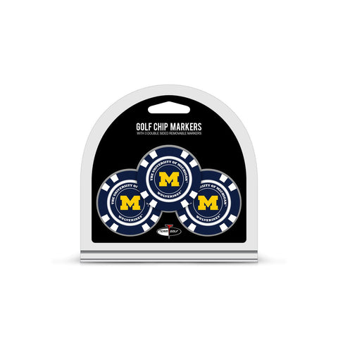 Michigan Wolverines Golf Chip with Marker 3 Pack