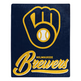 Milwaukee Brewers Blanket 50x60 Raschel Signature Design