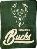 Milwaukee Bucks Blanket 50x60 Raschel Signature Design