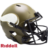 Minnesota Vikings Helmet Riddell Replica Full Size Speed Style Salute To Service-0
